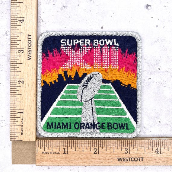 Vintage Super Bowl XIII Patch • 1979 NFL Steelers Cowboys 13