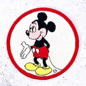 Vintage Mickey Mouse Patch • Walt Disney Cartoon Character • Iron-On NOS
