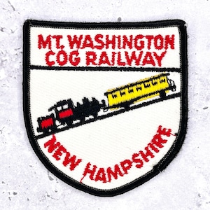 Vintage Mt. Washington Cog Railway Patch • New Hampshire Train • Sew-On NOS