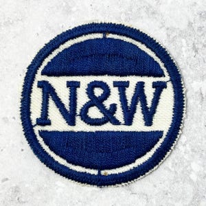 Vintage N&W Railroad Patch • 70s 80s Norfolk and Western Train • 2&quot; Sew-On Badge
