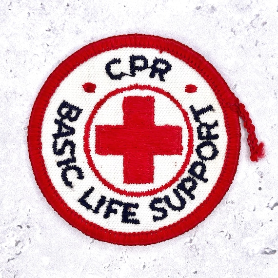Vintage Red Cross CPR Patch • Basic Life Support … - image 1