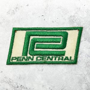 Patch vintage da Penn Central • Trem ferroviário de policarbonato dos anos 70 • Emblema de 3&quot; para costura