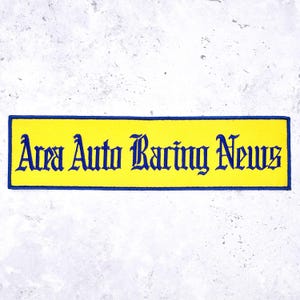 Vintage Area Auto Racing News Patch • 70s Northeast Short Track • Sew-On 11.5" Large