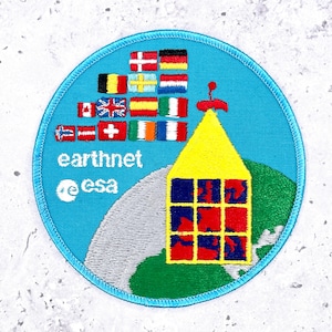 Patch vintage da Earthnet ESA • Programa da Agência Espacial Europeia • Distintivo de 4"