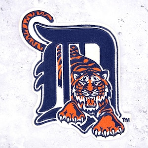 Vintage Detroit Tigers-märke • 1994-2005 MLB-logotyp • Stor jacka, strykbar