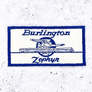 Vintage Burlington Zephyr Patch • Pioneer Streamliner Passenger Train • Sew-On