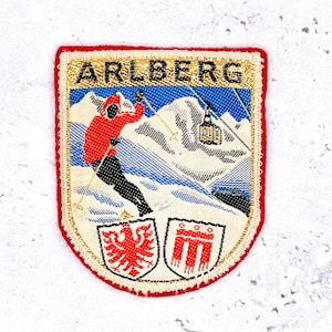 Patch vintage de Arlberg • Estação de esqui alpina da Áustria • Para costurar