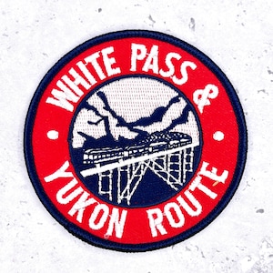 Vintage White Pass Yukon Route Patch • Alaska Railroad Train Souvenir • Iron-On NOS