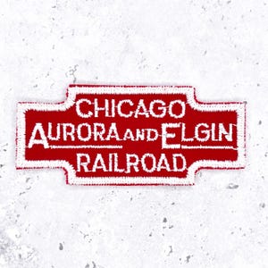 Vintage Chicago Aurora and Elgin Railroad Patch • CA&E Interurban Train • Sew-On