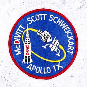 Vintage Apollo 9 Patch NASA Mission IX Astronaut 4 "Durchmesser