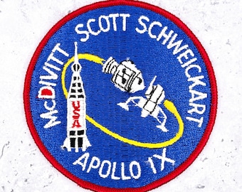 Vintage Apollo 9 Patch NASA Mission IX Astronaut 4" Diameter