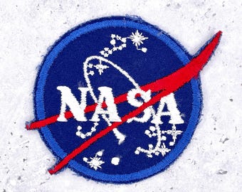 Vintage NASA Meatball Logo Patch des années 80 astronaute 3"