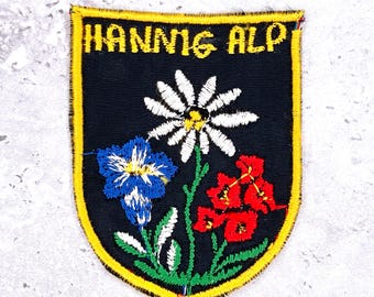 Vintage Hannigalp Patch • Hannig Alps Switzerland Swiss Skiing • Stick-On Badge