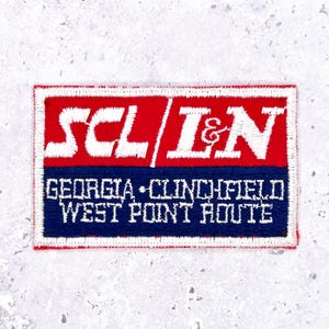Vintage SCL L&N Railroad Patch • Georgia Clinchfield West Point Route • 3" Sew-On Badge