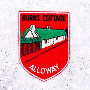 Vintage Burns Cottage Patch • 80s Robert Rabbie Burns Poet Alloway Scotland