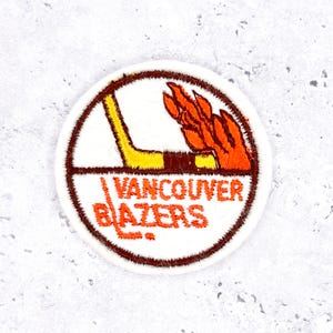 Vintage Vancouver Blazers Patch • 70s WHA Hockey Logo • Sew-On 2" NOS