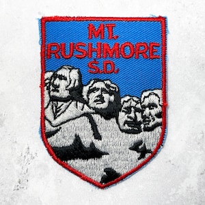 Stara naszywka Mount Rushmore • Lata 80. Dakota Południowa • Pamiątka turystyczna NOS