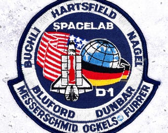 Vintage Spacelab D-1-patch • STS-61-A NASA ESA • Mission Crew-badge