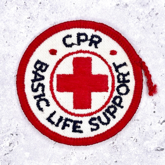Vintage Red Cross CPR Patch • Basic Life Support … - image 1