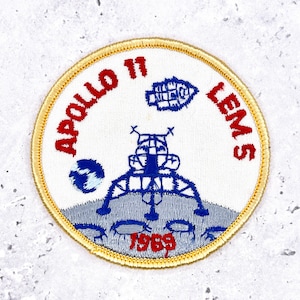 Vintage Apollo 11 LEM 5 Patch NASA Mission Astronaut 3" Moon Landing