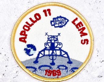 Vintage Apollo 11 LEM 5-patch NASA-missieastronaut 3" maanlanding