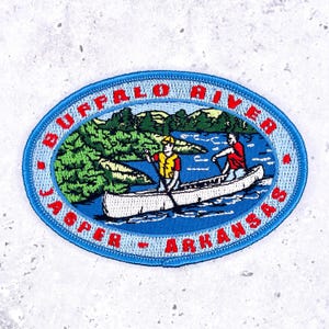 Buffalo National River Patch • Jasper Arkansas Ozarks Canoeing • Iron-On NOS