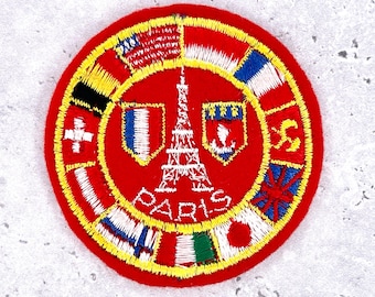 パリ フランス (D) 刺繍ワッペン - Etsy 日本