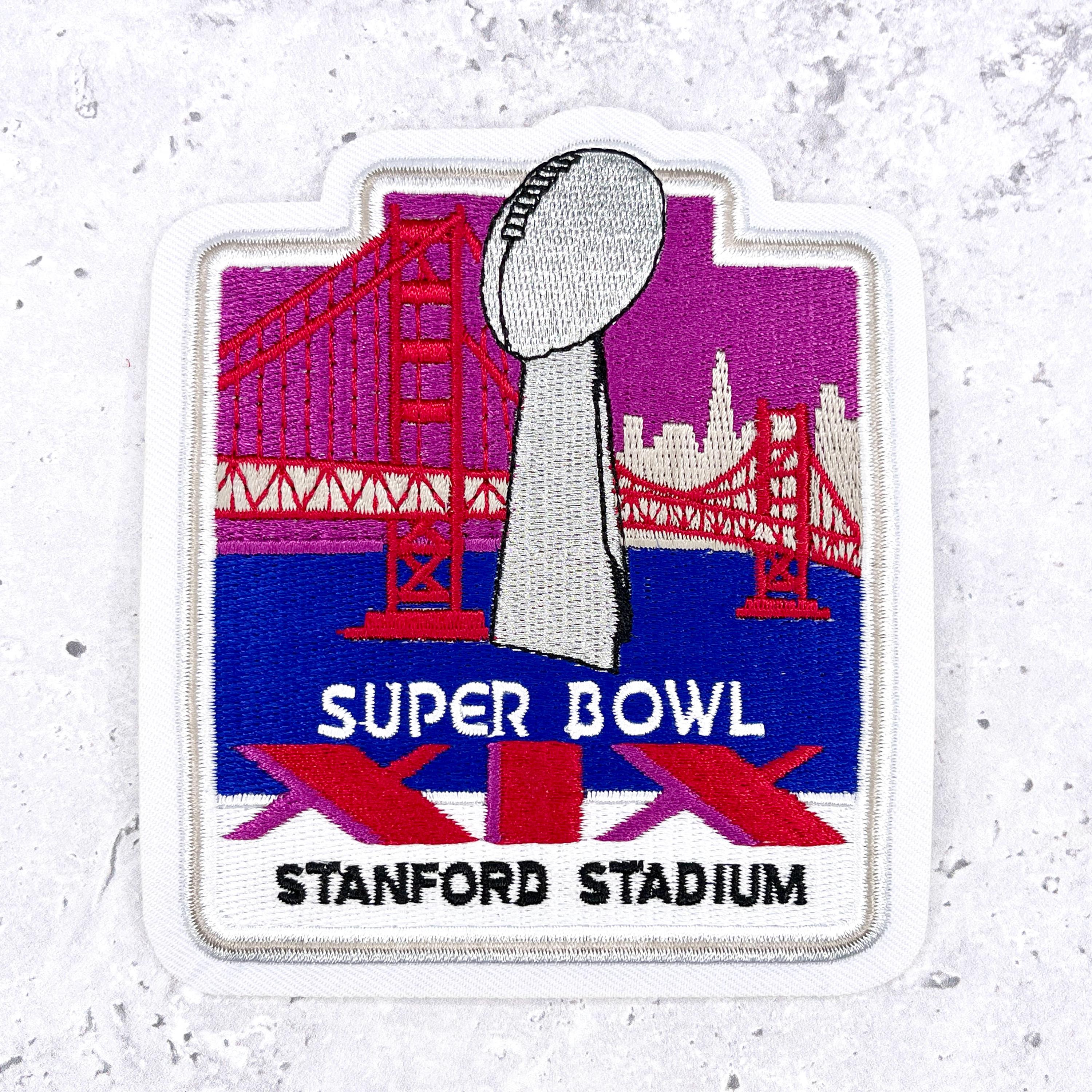 Vintage Super Bowl XIX Patch • 1985 NFL 49ers Dolphins 19