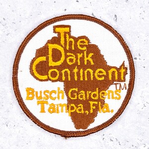 Écusson vintage Busch Gardens The Dark Continent • Souvenir d'un parc à thème de Tampa, Floride