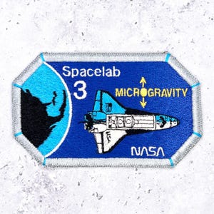 Vintage NASA Spacelab 3 Patch • 1985 Microgravity Space Shuttle Mission