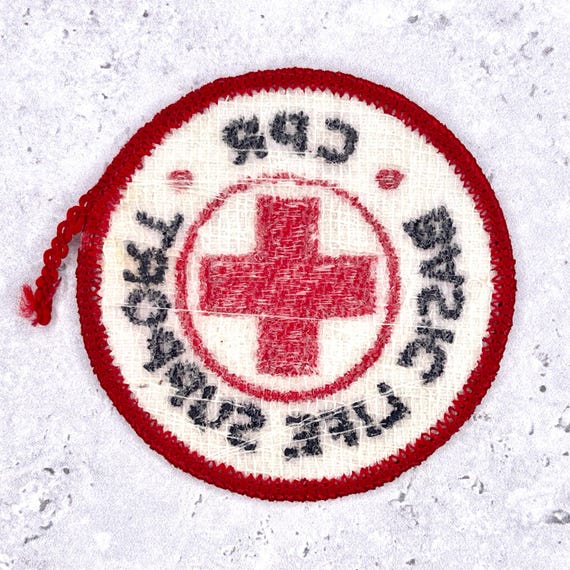 Vintage Red Cross CPR Patch • Basic Life Support … - image 2