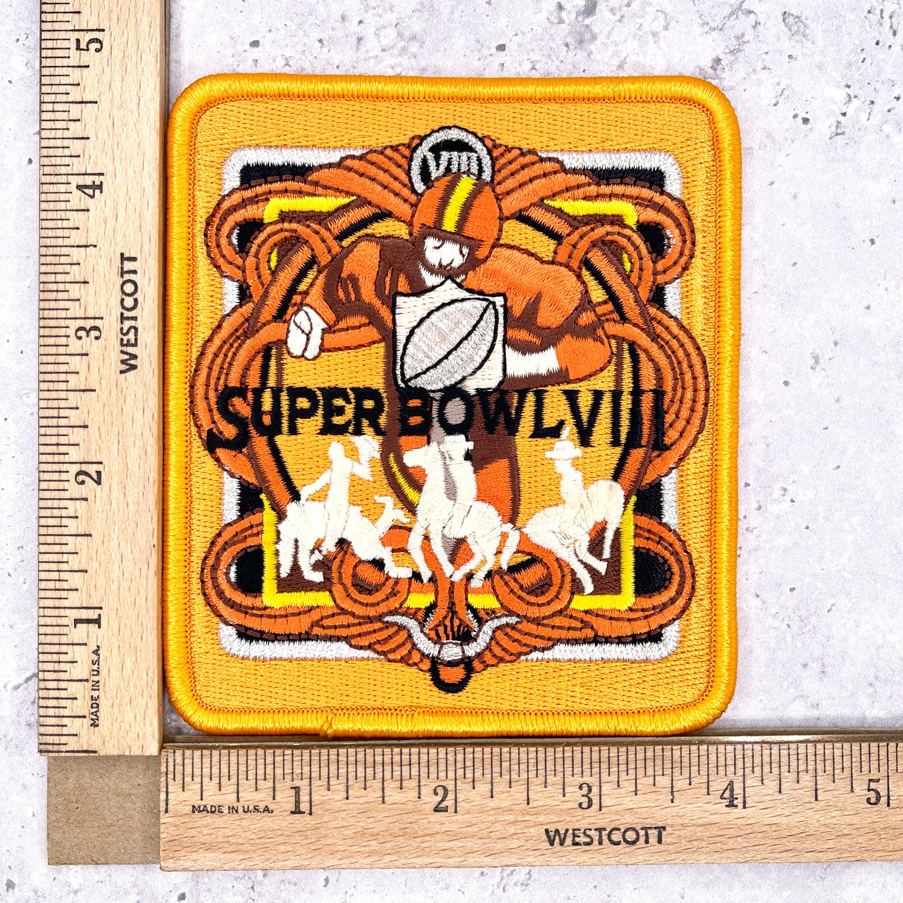 Vintage Super Bowl VIII Patch NFL Miami Dolphins Minnesota Vikings