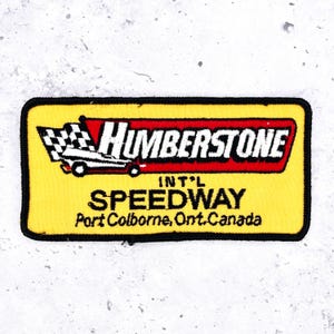 Vintage Humberstone International Speedway Patch • 70s Port Colborne Ontario Dirt Oval