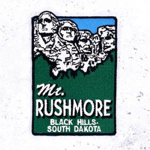 Vintage Mount Rushmore-märke • Black Hills, South Dakota • Y2K-strykmärke NOS