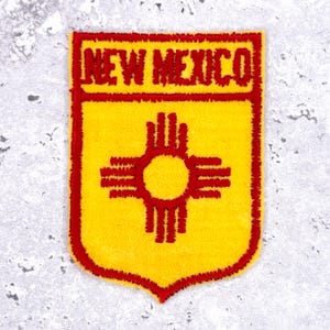 Vintage New Mexico Patch • State Flag Travel Souvenir • Iron-On NOS