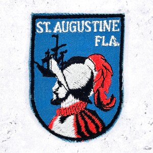 Vintage St. Augustine Aufnäher • Souvenir aus der spanischen Kolonialzeit in Florida City • Neuware zum Aufnähen