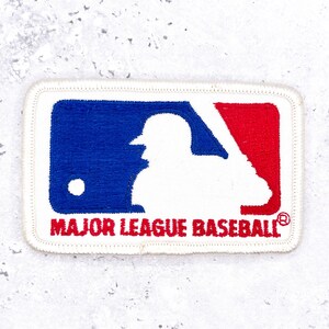 Vintage MLB Batterman Logo Patch • Major League Baseball 80s 90s • Iron-On NOS
