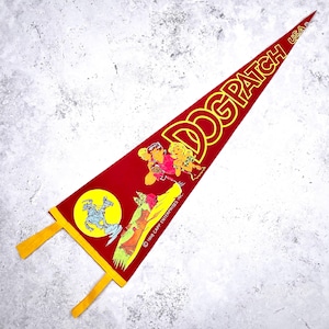 Vintage Dogpatch USA Pennant • 1968 Arkansas Theme Park Li'l Abner • 26" x 8"