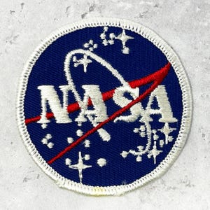 Vintage NASA Patch 80s 90s Astronaut Meatball Logo