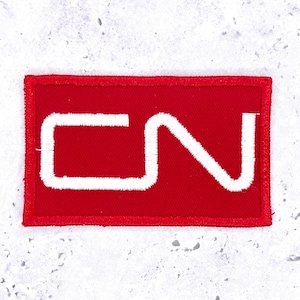 Vintage Canadian National Railroad Patch • CN Train Logo • Sew-On