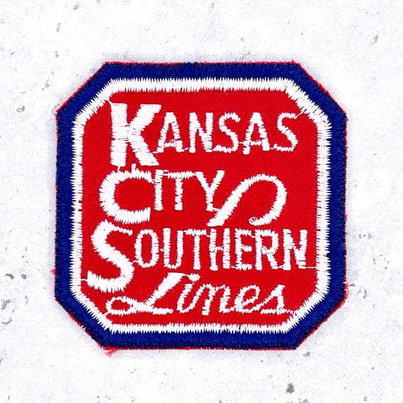 Vintage Kansas City Southern Railway Patch • KCS Lines Train Logo • Sew-On