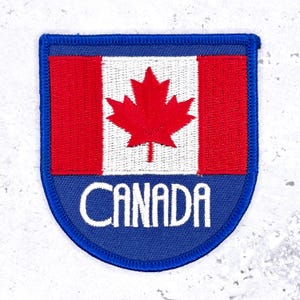 Vintage Canada Patch • Maple Leaf Flag Travel Souvenir • Iron-On NOS