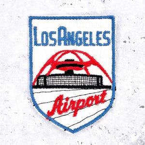 Vintage Los Angeles Airport Patch • LAX Travel Souvenir • Sew-On NOS