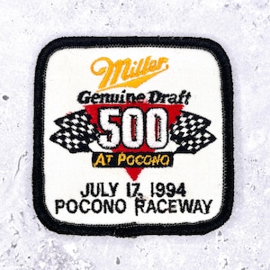 Äkta Miller Draft 500-märke från 1994 • NASCAR Racing Pocono Raceway från 90-talet