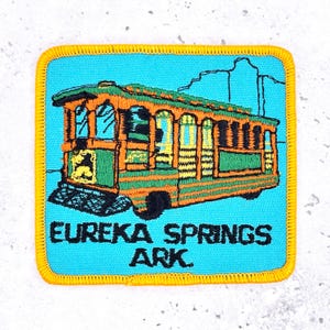 Vintage Eureka Springs Aufnäher • Arkansas Ozarks Souvenir • Aufbügler NOS