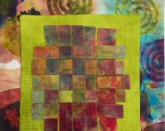 Abstract Fiber Art Wall Hanging