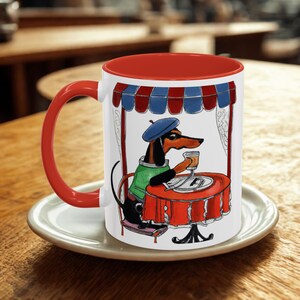Parisian Cafe Coffee Mug French Retro Kitchen Decor Travel Gift Kitchen Decor Mug Ceramic Mug Coffee Lover Customized mug Travel Gift  Mug