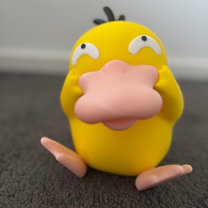 3D Printed Psyduck Figure: Anime Desk Decor, Collectible Toy