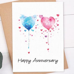 Personalized Couple Anniversary Card | Wedding Anniversary Card | Happy Anniversary Card | Husband Anniversary Card, For Wife