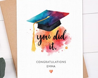 Personalized Graduation Card, Class of 2026 Graduation Card, 2026 Graduation Card